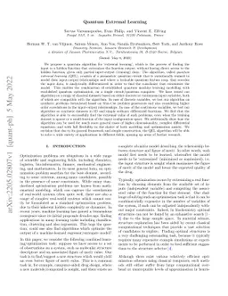 Quantum Extremal Learning