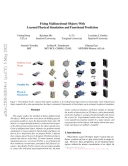 Fixing Malfunctional Objects With Learned Physical Simulation and
  Functional Prediction