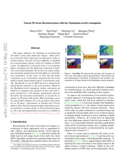 Neural 3D Scene Reconstruction with the Manhattan-world Assumption