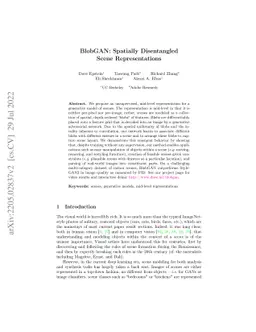 BlobGAN: Spatially Disentangled Scene Representations