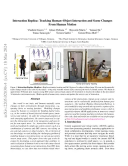 Interaction Replica: Tracking Human-Object Interaction and Scene Changes
  From Human Motion