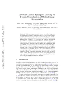Invariant Content Synergistic Learning for Domain Generalization of
  Medical Image Segmentation