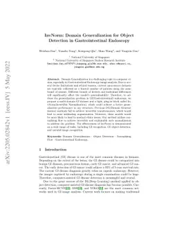 InvNorm: Domain Generalization for Object Detection in Gastrointestinal
  Endoscopy
