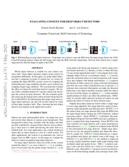 Evaluating Context for Deep Object Detectors