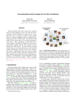 Generating Representative Samples for Few-Shot Classification