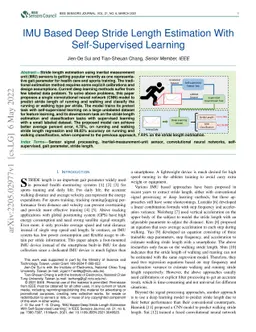 IMU Based Deep Stride Length Estimation With Self-Supervised Learning