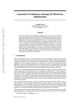 Generative Evolutionary Strategy For Black-Box Optimizations