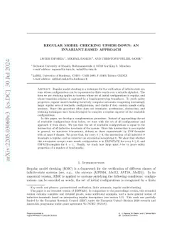 Regular Model Checking Upside-Down: An Invariant-Based Approach