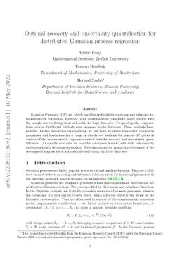 Optimal recovery and uncertainty quantification for distributed Gaussian
  process regression