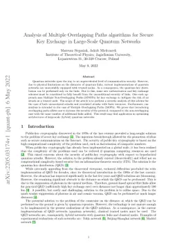 Analysis of Multiple Overlapping Paths algorithms for Secure Key
  Exchange in Large-Scale Quantum Networks