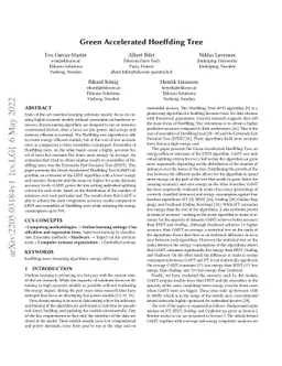 Green Accelerated Hoeffding Tree