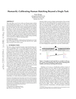HumanAL: Calibrating Human Matching Beyond a Single Task
