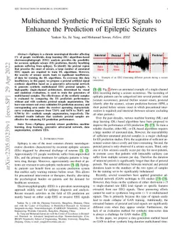 Multichannel Synthetic Preictal EEG Signals to Enhance the Prediction of
  Epileptic Seizures