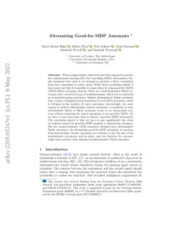 Alternating Good-for-MDP Automata