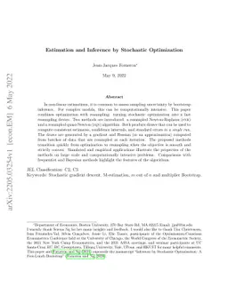 Estimation and Inference by Stochastic Optimization