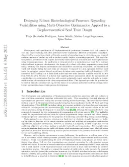 Designing Robust Biotechnological Processes Regarding Variabilities
  using Multi-Objective Optimization Applied to a Biopharmaceutical Seed Train
  Design