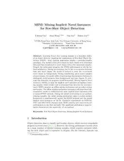 MINI: Mining Implicit Novel Instances for Few-Shot Object Detection