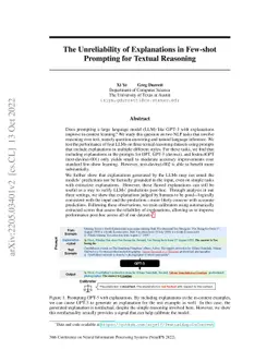 The Unreliability of Explanations in Few-shot Prompting for Textual
  Reasoning