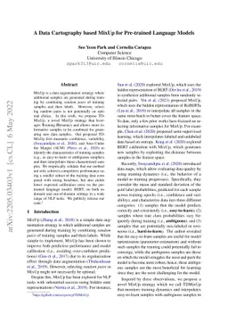 A Data Cartography based MixUp for Pre-trained Language Models