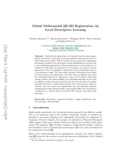 Global Multi-modal 2D/3D Registration via Local Descriptors Learning