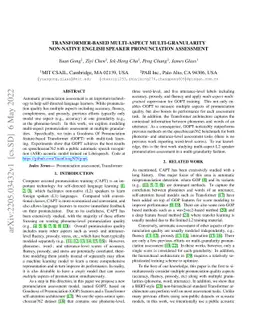 Transformer-Based Multi-Aspect Multi-Granularity Non-Native English
  Speaker Pronunciation Assessment
