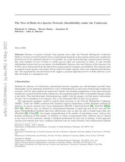 The Tree of Blobs of a Species Network: Identifiability under the
  Coalescent