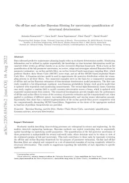 On off-line and on-line Bayesian filtering for uncertainty
  quantification of structural deterioration