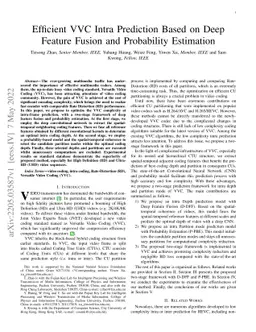 Efficient VVC Intra Prediction Based on Deep Feature Fusion and
  Probability Estimation