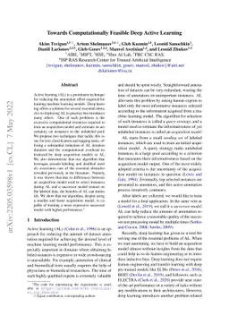 Towards Computationally Feasible Deep Active Learning