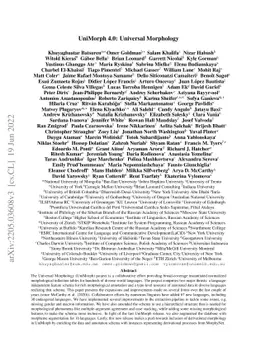 UniMorph 4.0: Universal Morphology