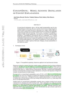 ConceptDistil: Model-Agnostic Distillation of Concept Explanations