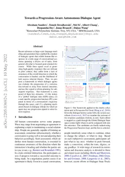 Towards a Progression-Aware Autonomous Dialogue Agent