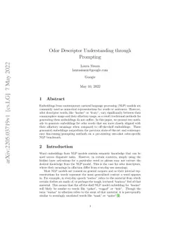 Odor Descriptor Understanding through Prompting