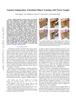 Category-Independent Articulated Object Tracking with Factor Graphs