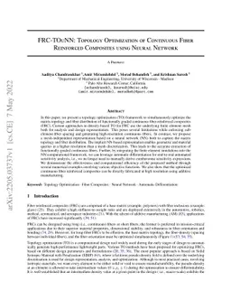 FRC-TOuNN: Topology Optimization of Continuous Fiber Reinforced
  Composites using Neural Network