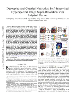Decoupled-and-Coupled Networks: Self-Supervised Hyperspectral Image
  Super-Resolution with Subpixel Fusion