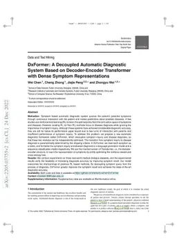 DxFormer: A Decoupled Automatic Diagnostic System Based on
  Decoder-Encoder Transformer with Dense Symptom Representations
