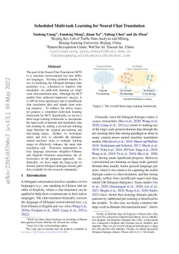 Scheduled Multi-task Learning for Neural Chat Translation