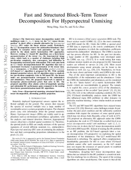 Fast and Structured Block-Term Tensor Decomposition For Hyperspectral
  Unmixing
