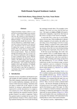 Multi-Domain Targeted Sentiment Analysis