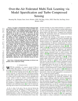 Over-the-Air Federated Multi-Task Learning via Model Sparsification and
  Turbo Compressed Sensing