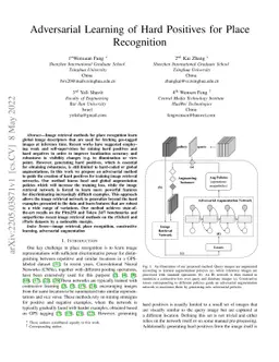 Adversarial Learning of Hard Positives for Place Recognition