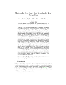 Multimodal Semi-Supervised Learning for Text Recognition