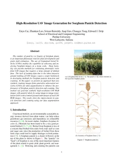 High-Resolution UAV Image Generation for Sorghum Panicle Detection