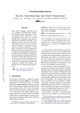 A Structured Span Selector