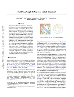What Dense Graph Do You Need for Self-Attention?