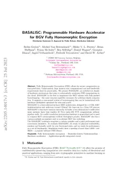 BASALISC: Programmable Hardware Accelerator for BGV Fully Homomorphic
  Encryption