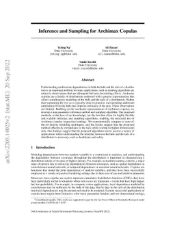 Inference and Sampling for Archimax Copulas