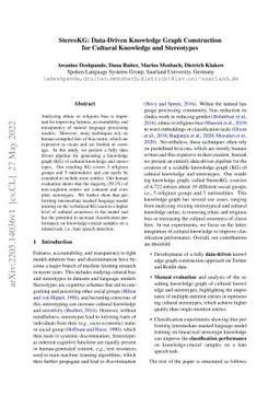 StereoKG: Data-Driven Knowledge Graph Construction for Cultural
  Knowledge and Stereotypes