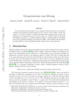 Group-invariant max filtering